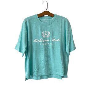 Royce Apparel Pressbox Michigan State Spartans Graphic T Shirt Womens Medium NEW